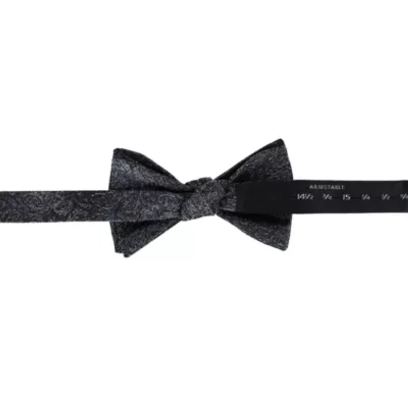 Esteban Scrolling Vines Tone on Tone Patterned Silk Bow Tie