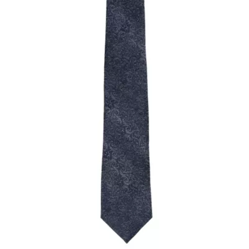 Esteban Scrolling Vines Tone on Tone Patterned Silk Necktie