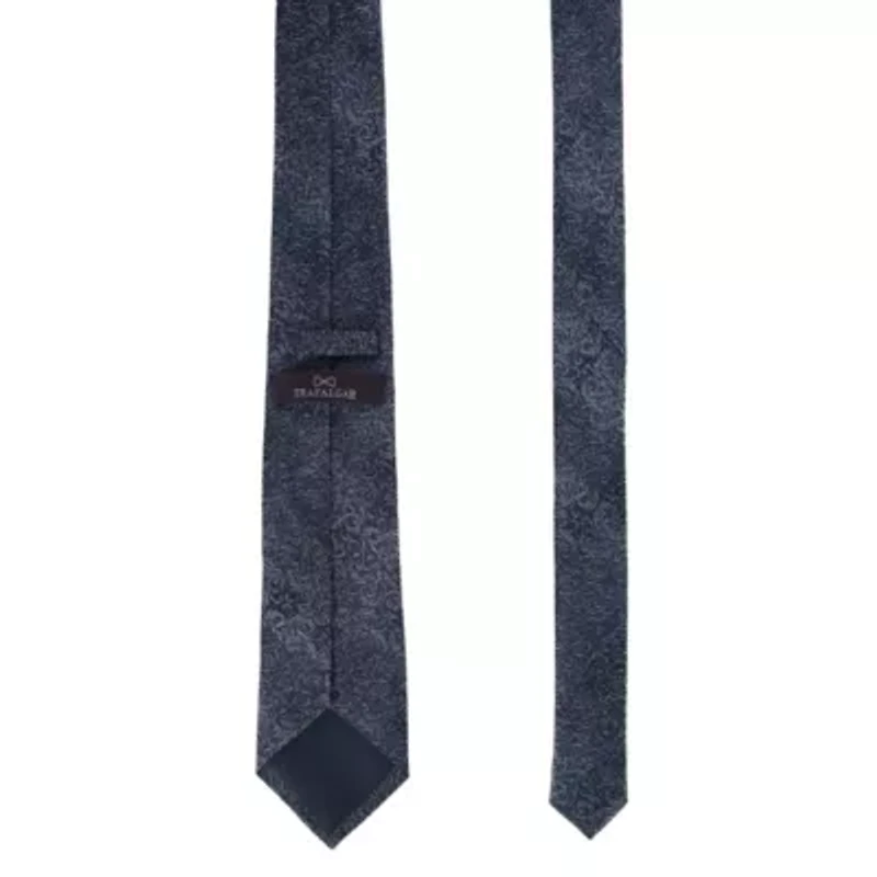 Esteban Scrolling Vines Tone on Tone Patterned Silk Necktie