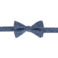 Benito's Blue Basketweave Pattern Silk Novelty Bow Tie