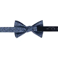 Benito's Blue Basketweave Pattern Silk Novelty Bow Tie