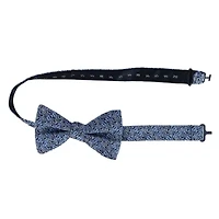 Benito's Blue Basketweave Pattern Silk Novelty Bow Tie