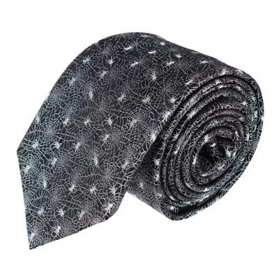 Venom Spider Web Motif Novelty Silk Necktie