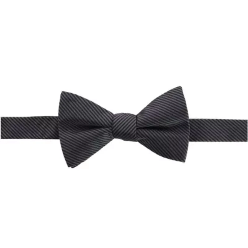 Leyton Diagonal Lined Tone on Tone Silk Bow Tie
