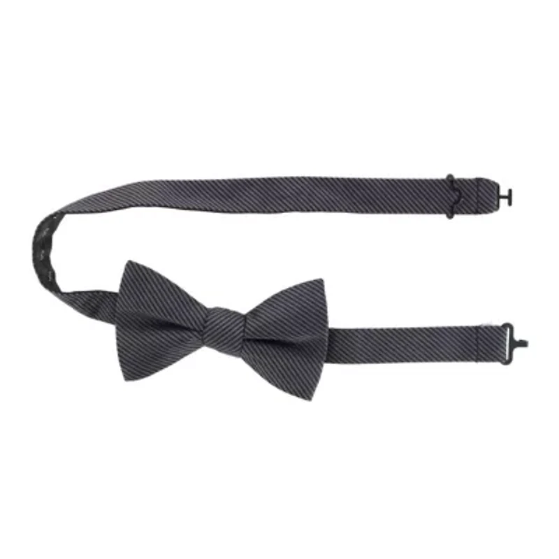 Leyton Diagonal Lined Tone on Tone Silk Bow Tie