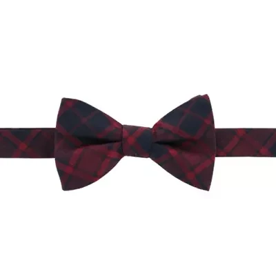 Kincade Red Blackwatch Plaid Silk Bow Tie