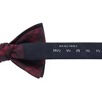 Kincade Red Blackwatch Plaid Silk Bow Tie