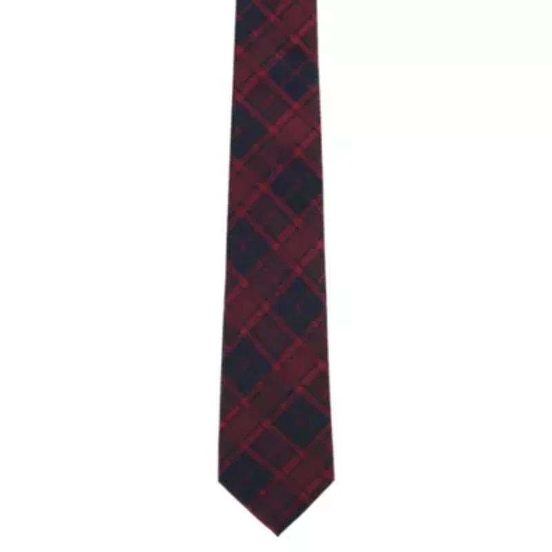 Kincade Red Blackwatch Plaid Silk Necktie