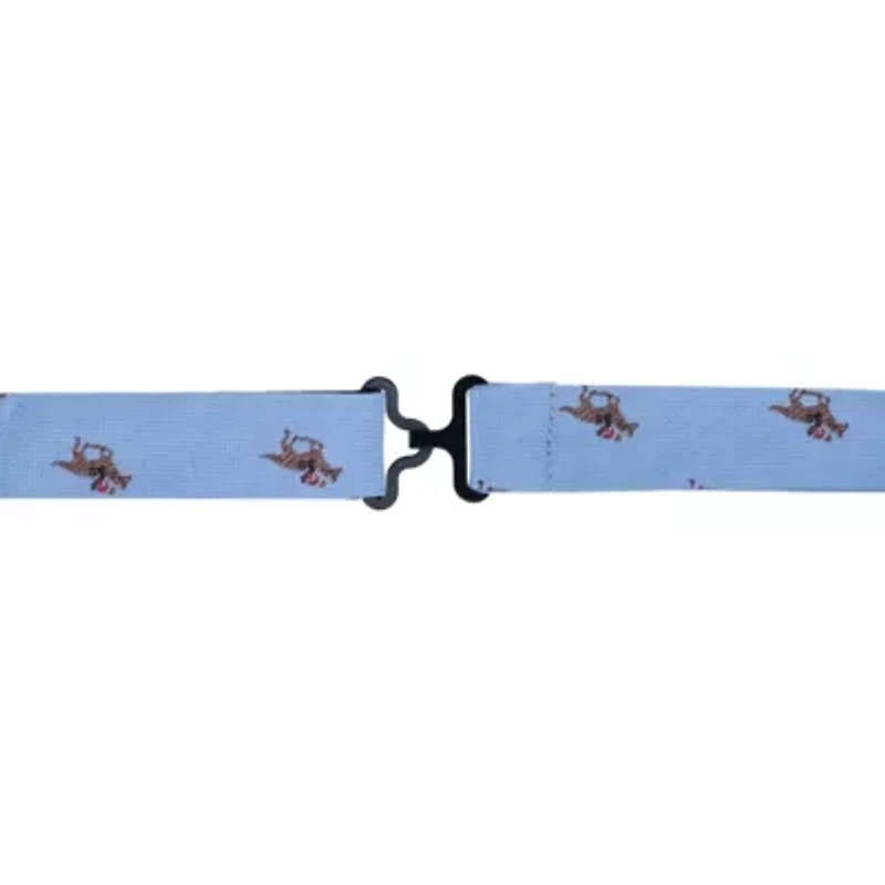 Down The Stretch Racehorse Linen Blend Bow Tie