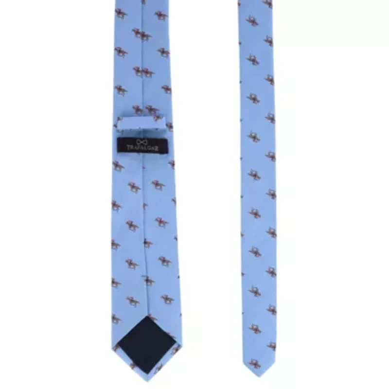 Down The Stretch Racehorse Linen Blend Necktie