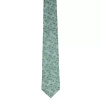 Nohea Palm Tree Linen Blend Novelty Necktie