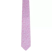 Hanami Cherry Blossom Burst Linen Blend Novelty Necktie