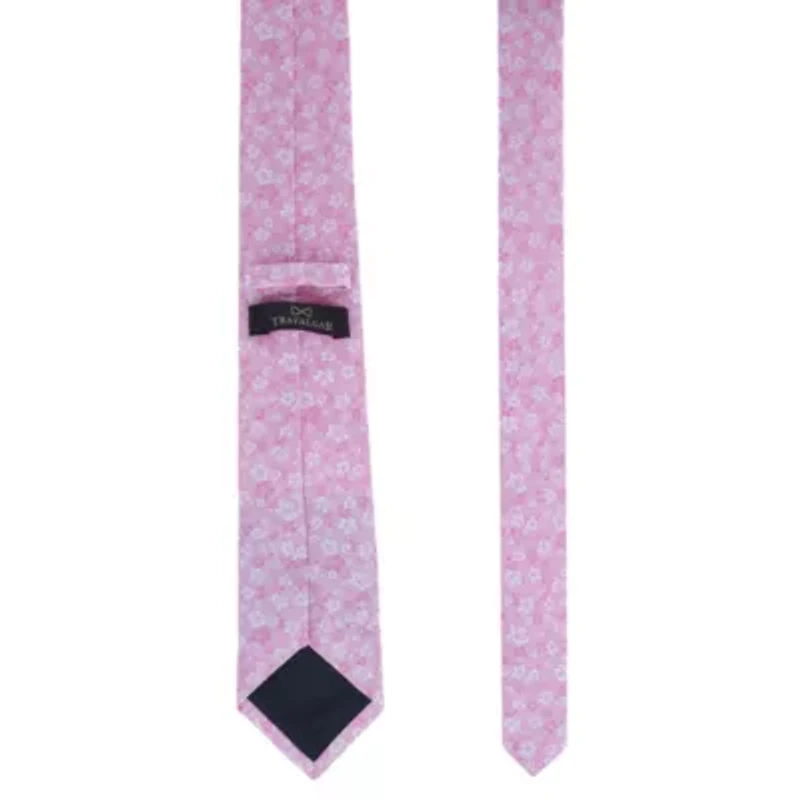 Hanami Cherry Blossom Burst Linen Blend Novelty Necktie