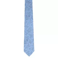 Morla The Wise Sea Turtle Linen Blend Novelty Necktie