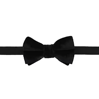 Poirot Velvet Solid Colored Bow Tie