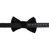 Poirot Velvet Solid Colored Bow Tie