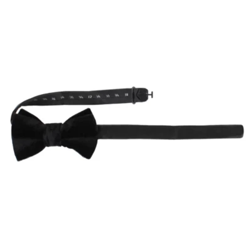 Poirot Velvet Solid Colored Bow Tie