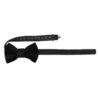 Poirot Velvet Solid Colored Bow Tie