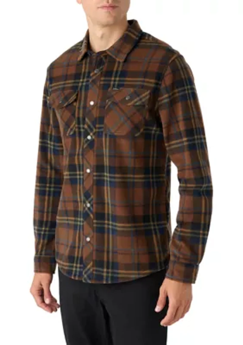 Glacier Plaid Superfleece Button Down Shirt