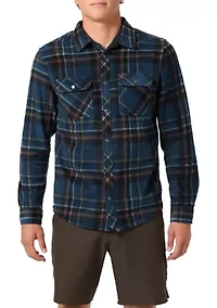 Men's Glacier Plaid Superfleece Button Down Shirt