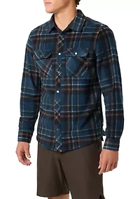 Men's Glacier Plaid Superfleece Button Down Shirt