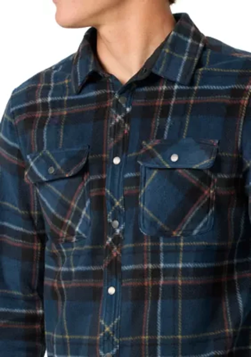 Men's Glacier Plaid Superfleece Button Down Shirt
