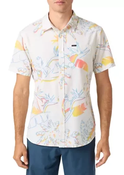 Men's TRVLR UPF Traverse Slub Short Sleeve Standard Button Up Shirt