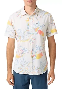 Men's TRVLR UPF Traverse Slub Short Sleeve Standard Button Up Shirt