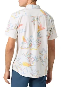 Men's TRVLR UPF Traverse Slub Short Sleeve Standard Button Up Shirt