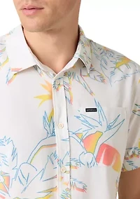 Men's TRVLR UPF Traverse Slub Short Sleeve Standard Button Up Shirt