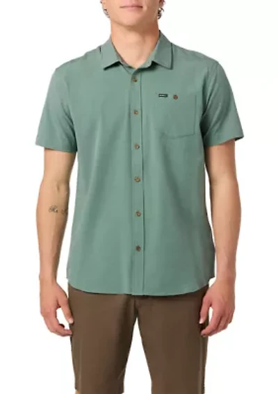 Men's Light Check Short Sleeve Standard Woven Shirt