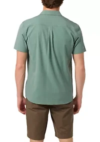 Men's Light Check Short Sleeve Standard Woven Shirt