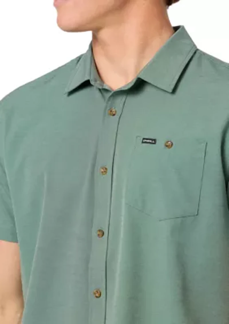 Men's Light Check Short Sleeve Standard Woven Shirt