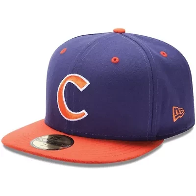 NCAA Clemson Tigers 59FIFTY Basic Fitted Hat - Purple/Orange