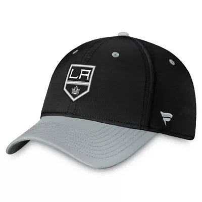 NHL Fanatics Black/Silver Los Angeles Kings Authentic Pro Rink Two-Tone Flex Hat
