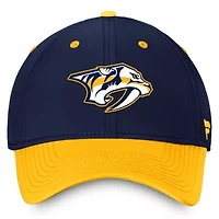 NHL Fanatics Navy/Gold Nashville Predators Authentic Pro Rink Two-Tone Flex Hat