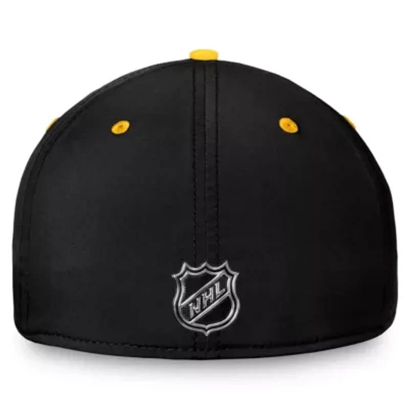 NHL Fanatics Black/Gold Pittsburgh Penguins Authentic Pro Rink Two-Tone Flex Hat