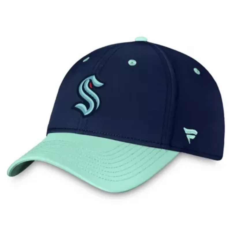 NHL Fanatics Deep Sea Blue/Light Seattle Kraken Authentic Pro Rink Two-Tone Flex Hat