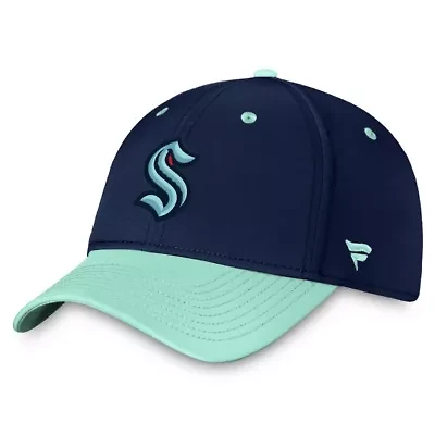 NHL Fanatics Deep Sea Blue/Light Seattle Kraken Authentic Pro Rink Two-Tone Flex Hat