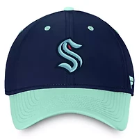 NHL Fanatics Deep Sea Blue/Light Seattle Kraken Authentic Pro Rink Two-Tone Flex Hat