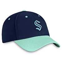NHL Fanatics Deep Sea Blue/Light Seattle Kraken Authentic Pro Rink Two-Tone Flex Hat
