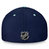 NHL Fanatics Deep Sea Blue/Light Seattle Kraken Authentic Pro Rink Two-Tone Flex Hat
