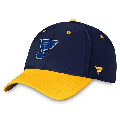 NHL Fanatics Navy/Gold St. Louis Blues Authentic Pro Rink Two-Tone Flex Hat