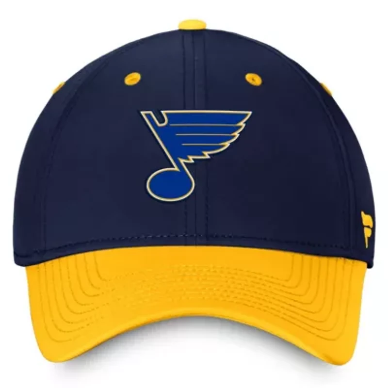 NHL Fanatics Navy/Gold St. Louis Blues Authentic Pro Rink Two-Tone Flex Hat