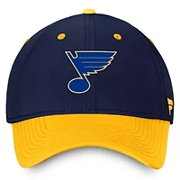 NHL Fanatics Navy/Gold St. Louis Blues Authentic Pro Rink Two-Tone Flex Hat