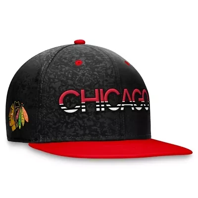NHL Fanatics Black/Red Chicago Blackhawks Authentic Pro Rink Two-Tone Snapback Hat