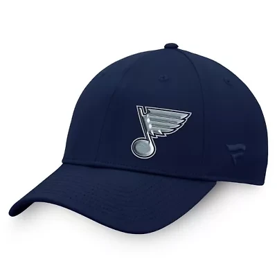NHL Fanatics St. Louis Blues Authentic Pro Road Offset Logo Adjustable Hat