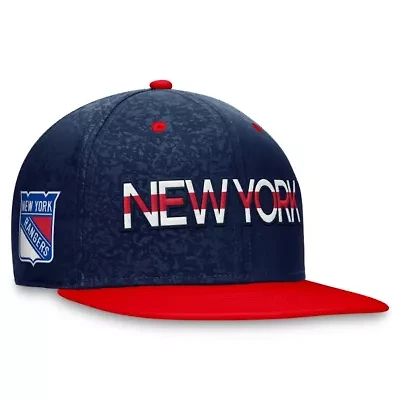 NHL Fanatics Navy/Red New York Rangers Authentic Pro Rink Two-Tone Snapback Hat