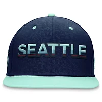 NHL Fanatics Deep Sea Blue/Light Seattle Kraken Authentic Pro Rink Two-Tone Snapback Hat