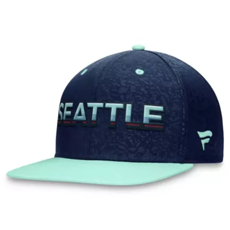 NHL Fanatics Deep Sea Blue/Light Seattle Kraken Authentic Pro Rink Two-Tone Snapback Hat